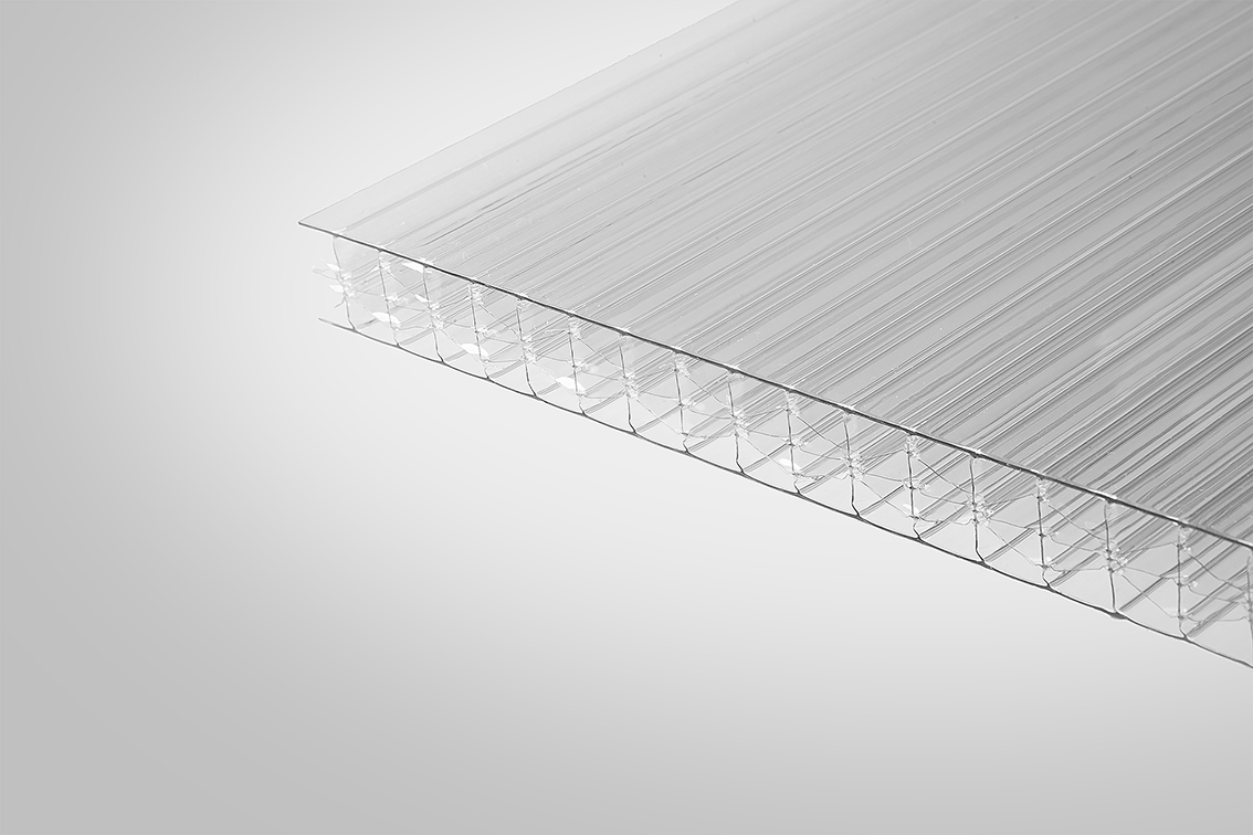 Сотовый поликарбонат Полигаль 20,0 мм 2100x6000 мм прозрачный  ГОСТ