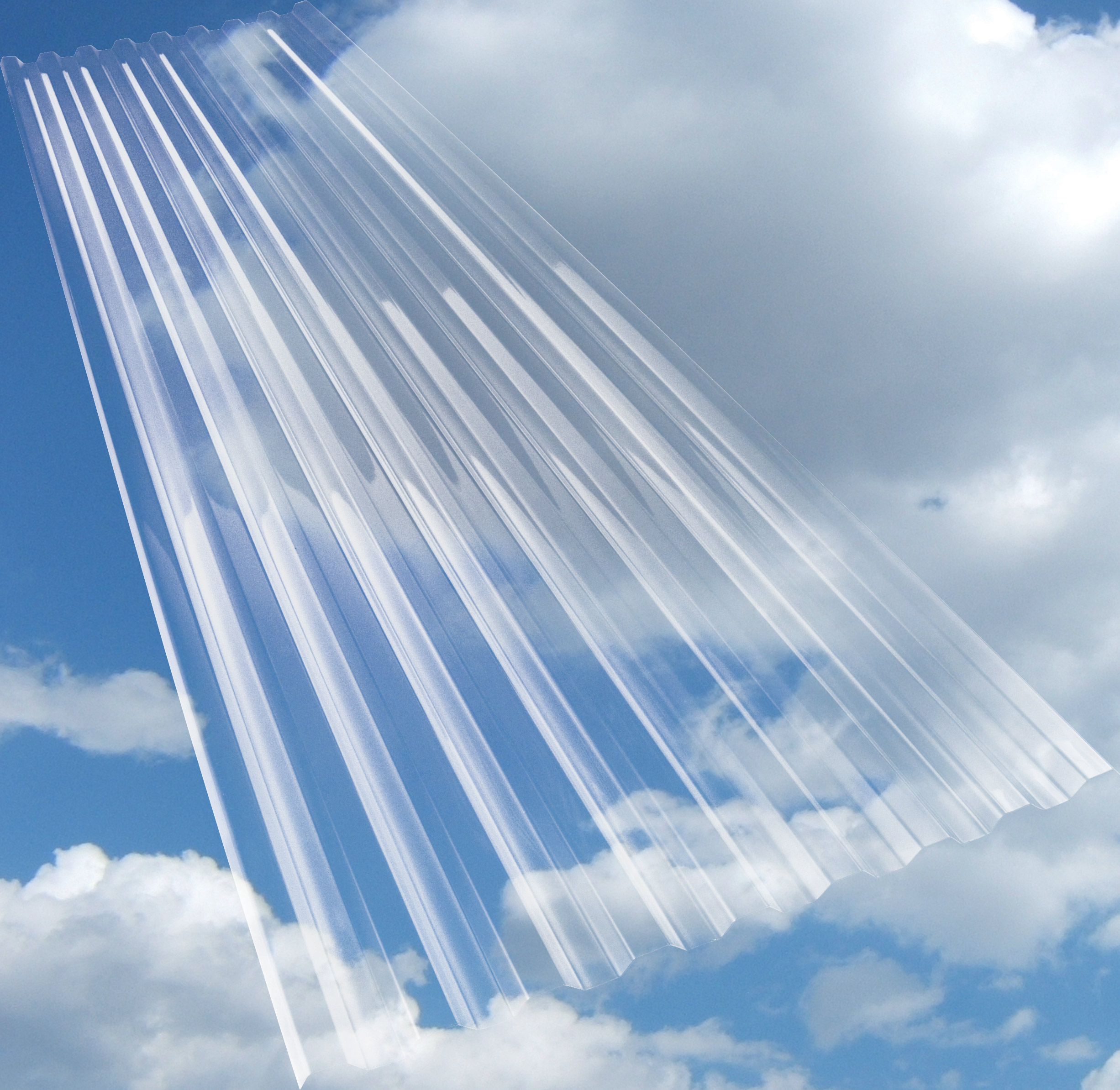 Профилированный МПК Сантаф Палрам 0,80 мм 1260x6000 мм прозрачный