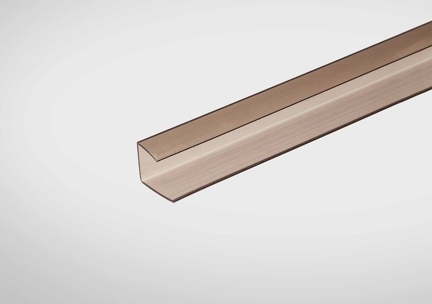 Профиль торцевой 10мм бронзовый 2.1м